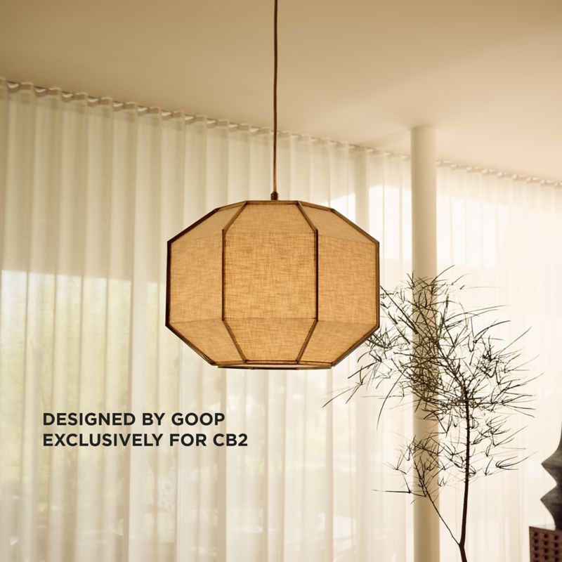 Play Blisse Natural Linen Pendant Light by goop - video 1 of 2