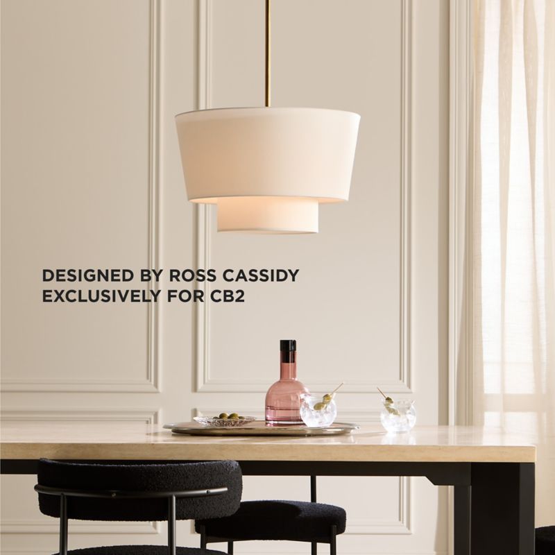 Play Ascot Aged Brass Drum Pendant Light - video 1 of 1