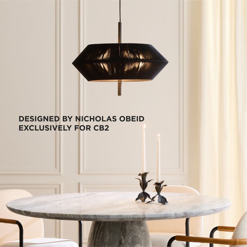 Play Totora Black Oak Round Pendant Light - video 1 of 1