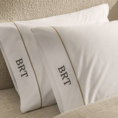 Monogrammed bedding