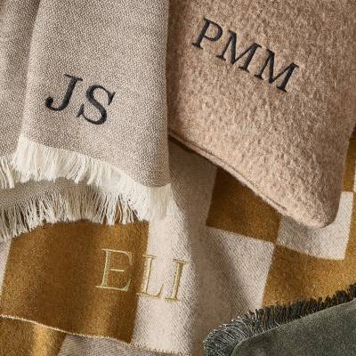 Monogrammed Pillows and Throws