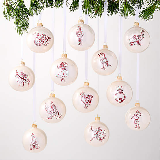 '12 Days of Christmas' Christmas Tree Ornaments Set of 12
