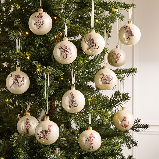 '12 Days of Christmas' Christmas Tree Ornaments Set of 12