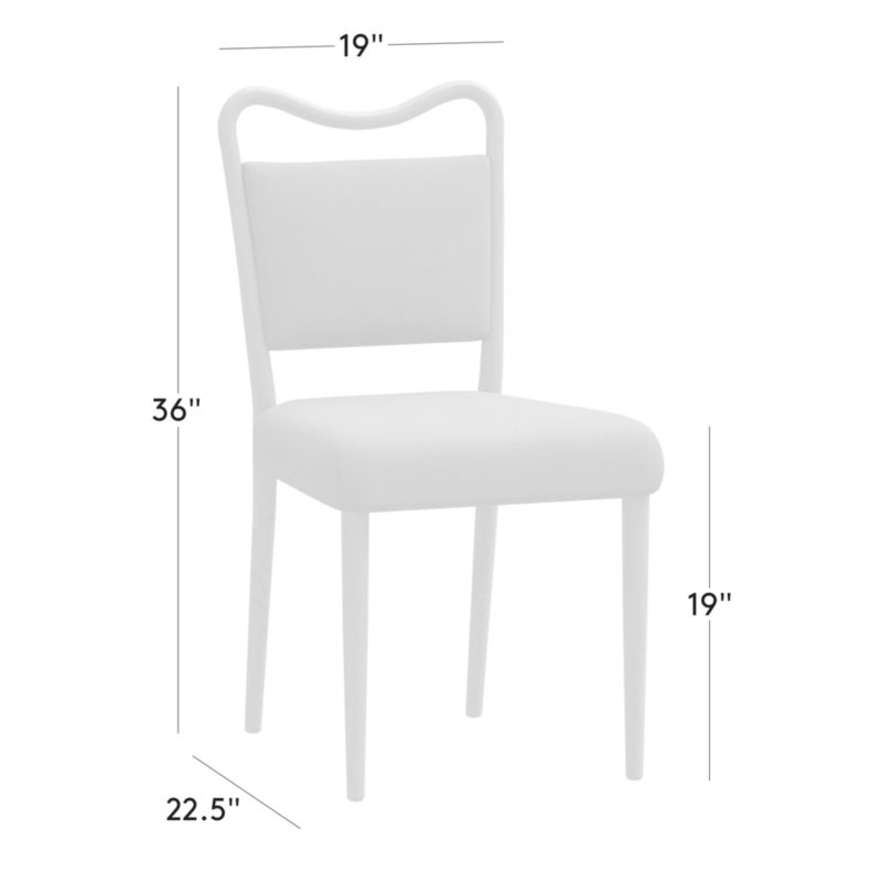 View Monte Oak Wood and Rose Velvet Dining Chair - image 3 of 11