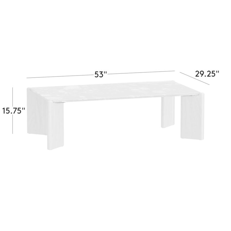 View Santoro Rectangular Black Marble Coffee Table - image 3 of 9