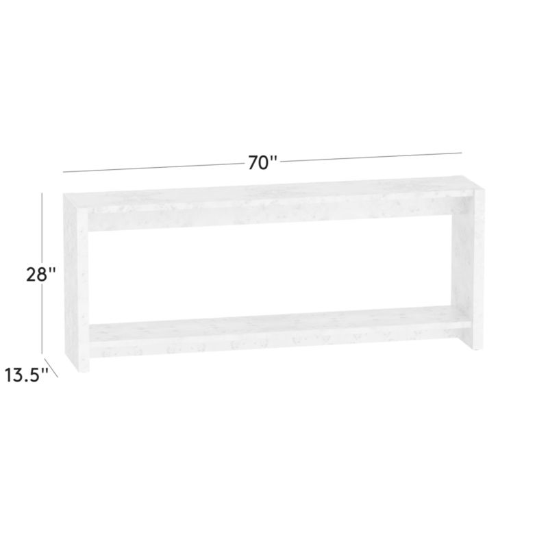 View Niche 70" Neutral Burl Wood Console Table - image 3 of 12