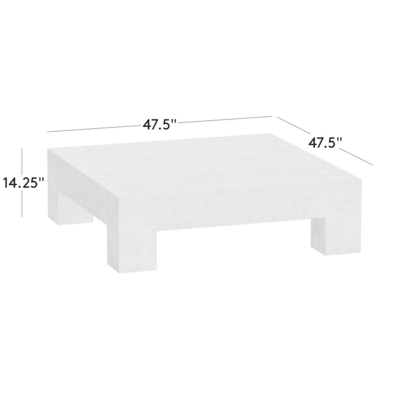 View Scatola 47.5 Square Brown Burl Wood Coffee Table - image 3 of 8