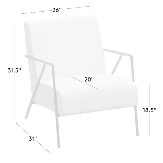 Imogene White Performance Fabric Lounge Chair