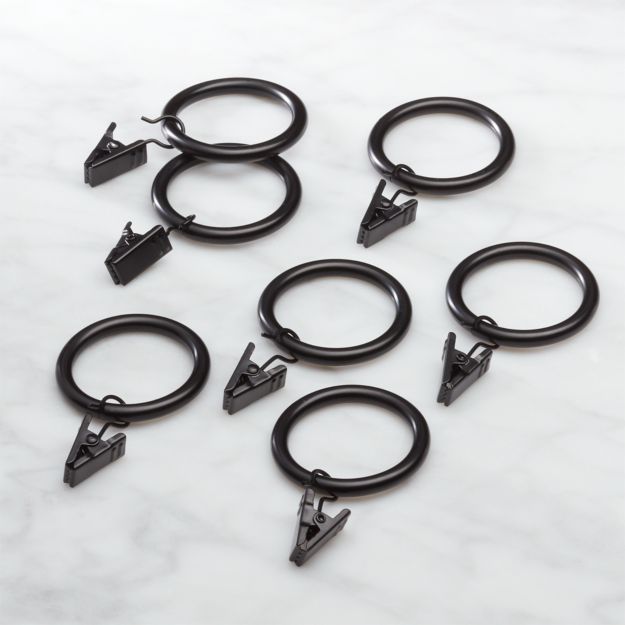 Black Curtain Clips + Reviews CB2