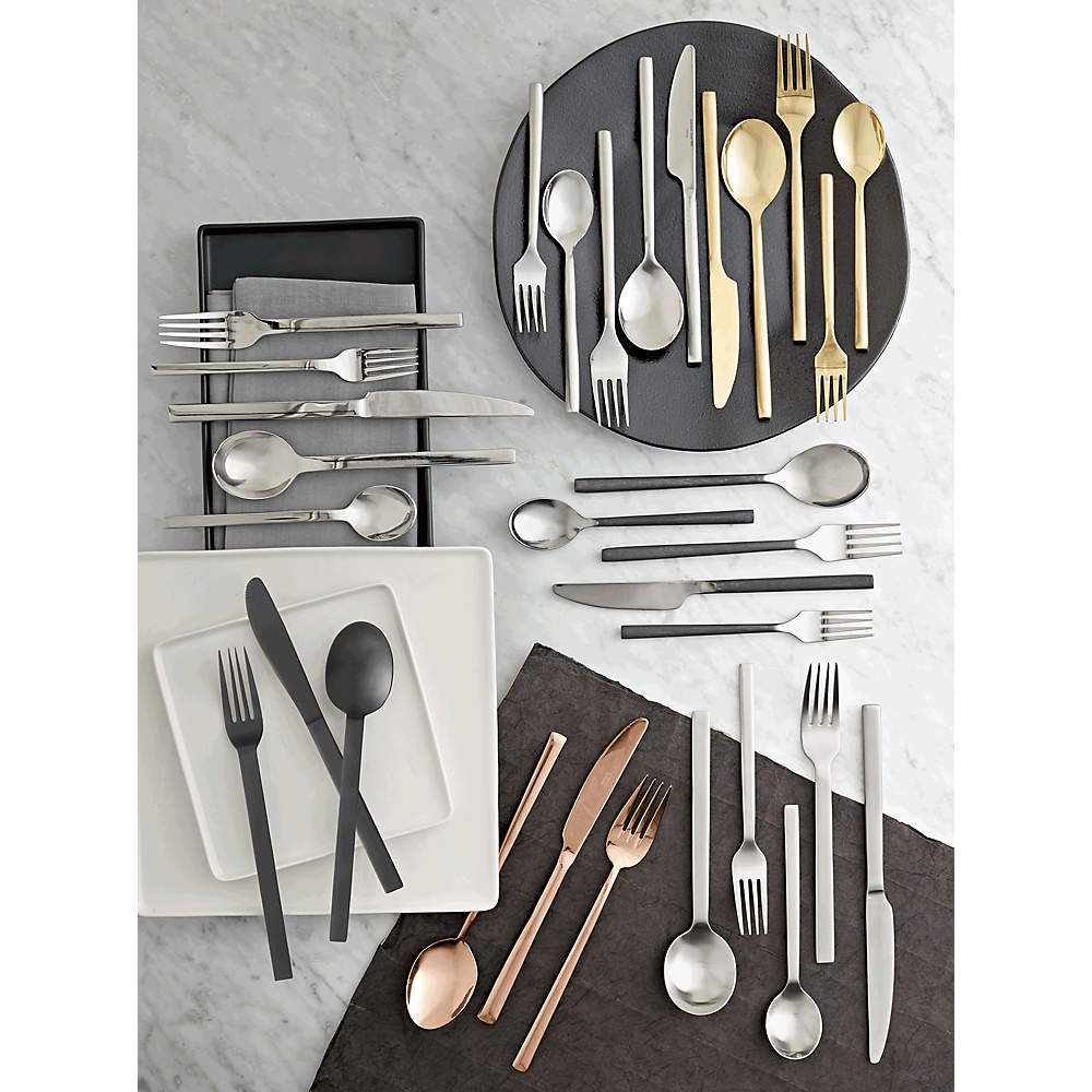 20-Piece Tower Shiny Silver Flatware Set + Reviews