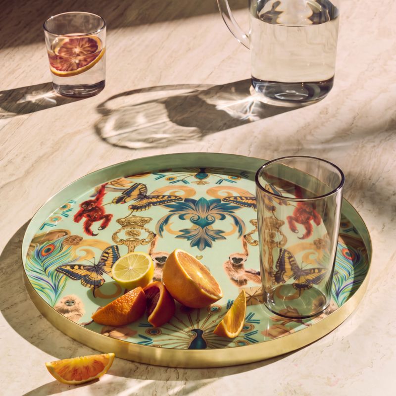 Regal Monkeys Round Serving Tray - image 1 of 5