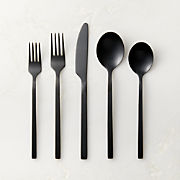 Rebbio 20-Piece Brushed Black Flatware Set