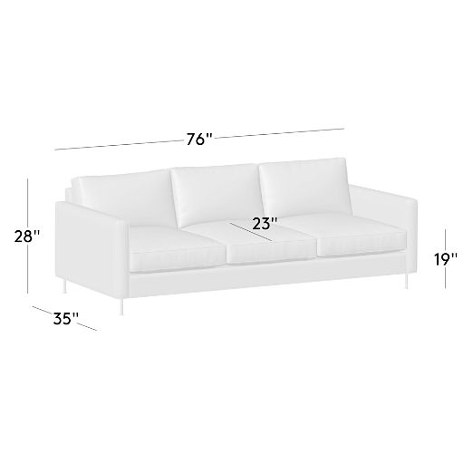 Brett 76" Leather Sofa
