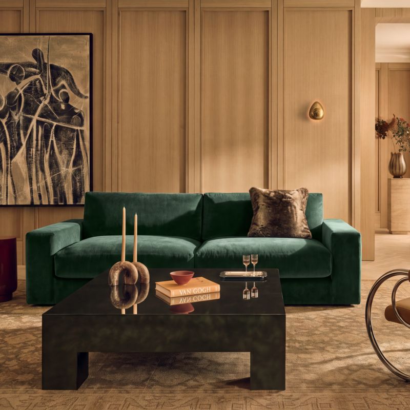 Berkeley 92" Performance Jade Velvet Sofa - image 2 of 12