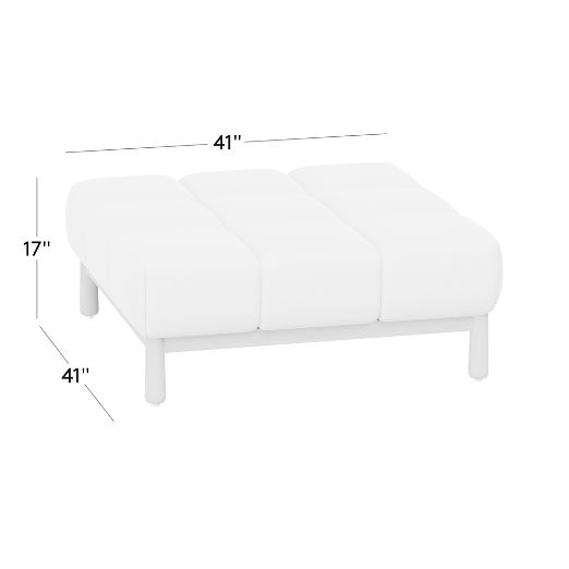 Sevigne Bone Leather Ottoman by goop