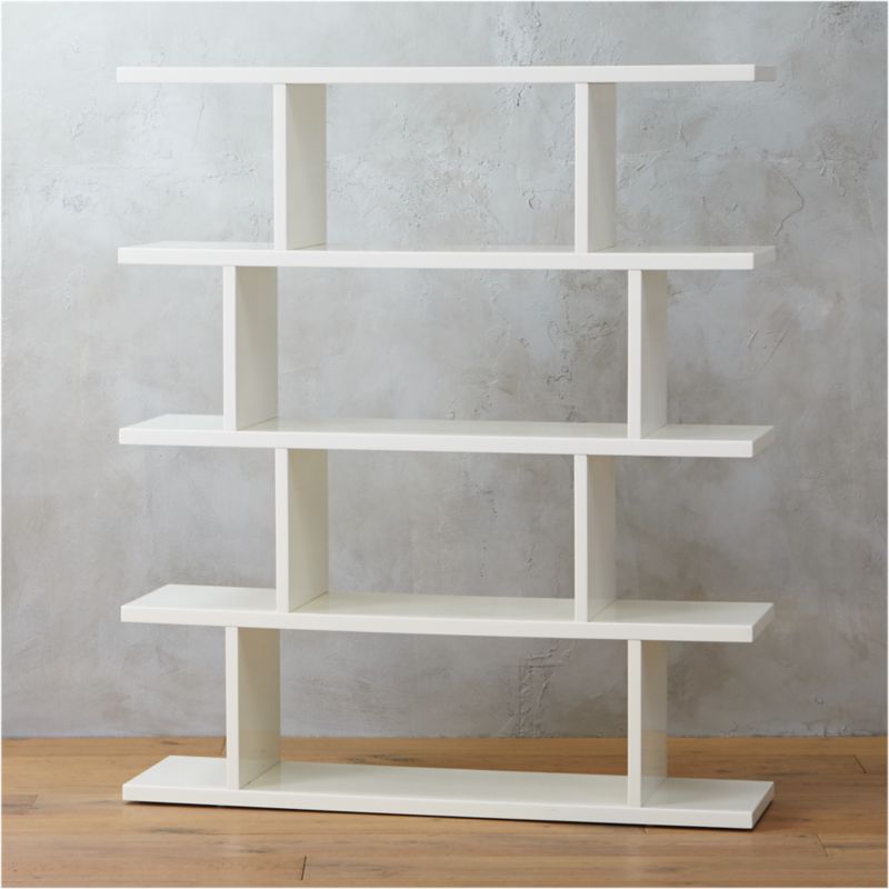 3.14 Modern White Bookcase + Reviews | CB2