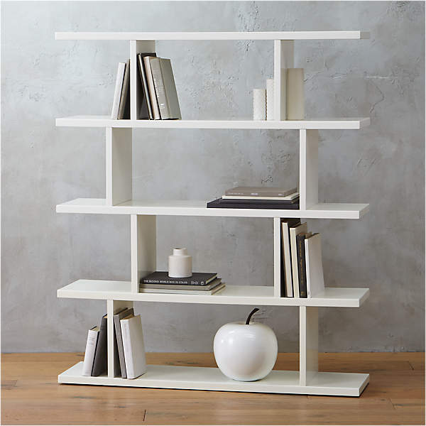 3 14 Modern White Bookcase Reviews Cb2, White Bookcase Home Office