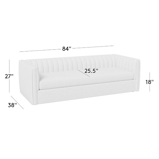 Ivy Tufted Leather Sofa (84"-94")