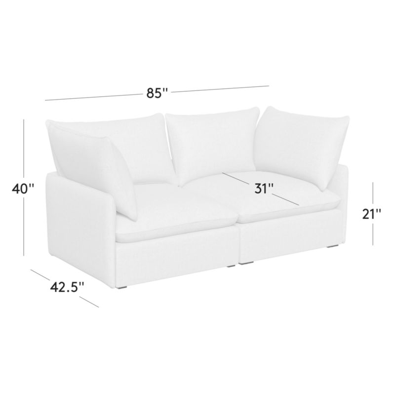 View Lumis 2-Piece Green Performance Fabric Deep Depth Sectional Sofa - image 2 of 9