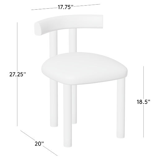 Perle Grey Performance Velvet and Oak Wood Dining Chair by goop