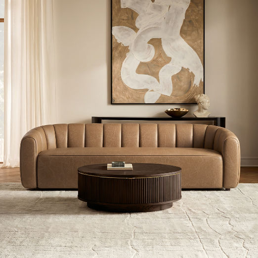 Fitz Leather Sofa (72.5"-97.5")