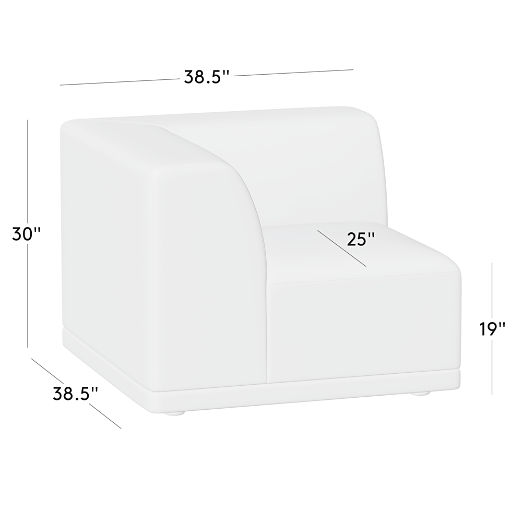 Faible Leather Standard Depth Corner Chair