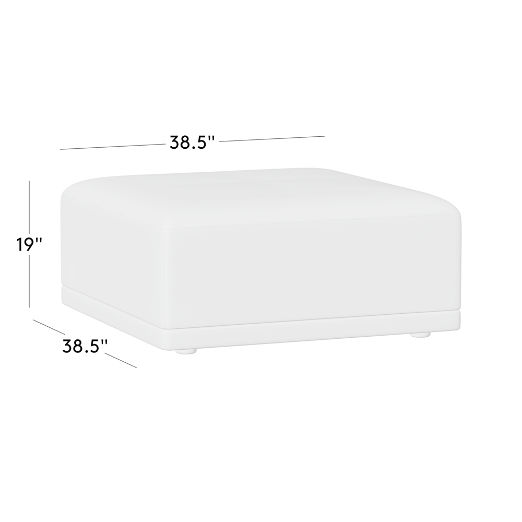 Faible Leather Standard Depth Ottoman