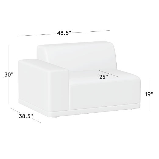 Faible Leather Standard Depth Left-Arm Chair