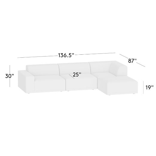 Faible 4-Piece L-Shaped Leather Standard Depth Sectional Sofa with Left-Arm