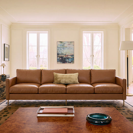 Brett Leather Sofa (76"-100")