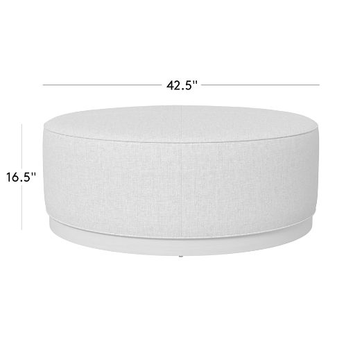 Rockwell 42.5" Round Leather Ottoman