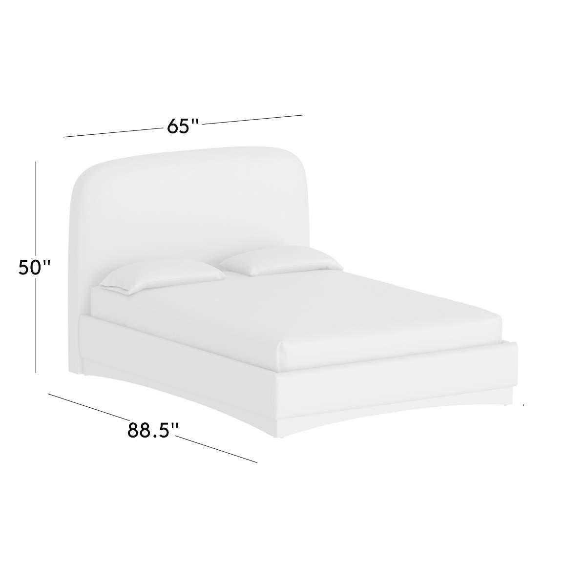 View Auburn Bello Saddle Leather Upholstered Bed - image 2 of 2