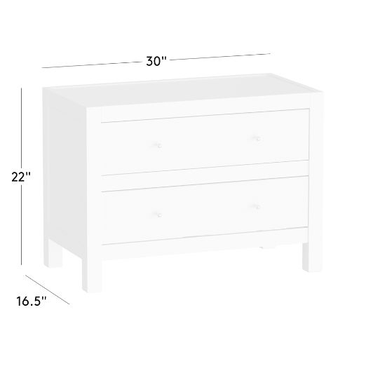 Layton 30" White Oak 2-Drawer Nightstand Set of 2
