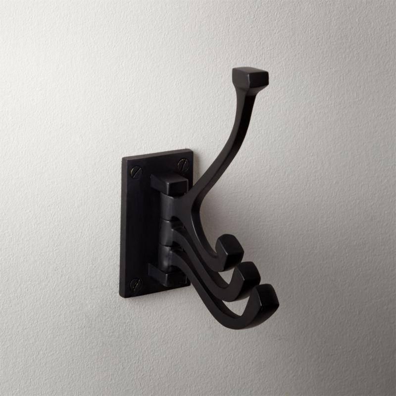 Rotating Swivel Hook, Black Plastic - PL202