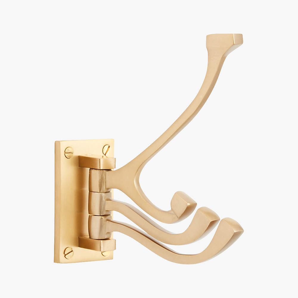 British made, solid brass Classical Towel Hook from Thomas Crapper