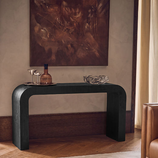Crescent 52" Black Console Table