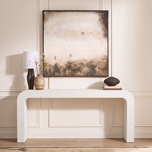 Crescent 80" Ivory Console Table