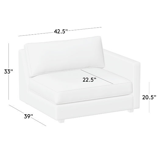 Winona Leather Right-Arm Chair