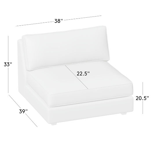 Winona Leather Armless Chair