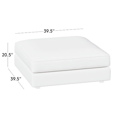 Winona Leather Ottoman