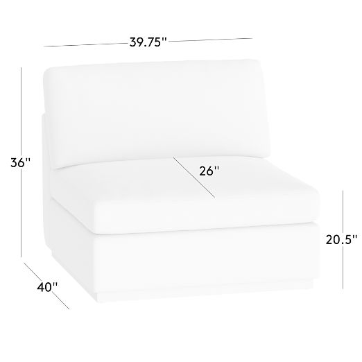 Stormo Leather Armless Chair