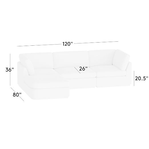 Stormo 4-Piece L-Shaped Leather Sectional