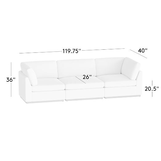Stormo 3-Piece Leather Sectional