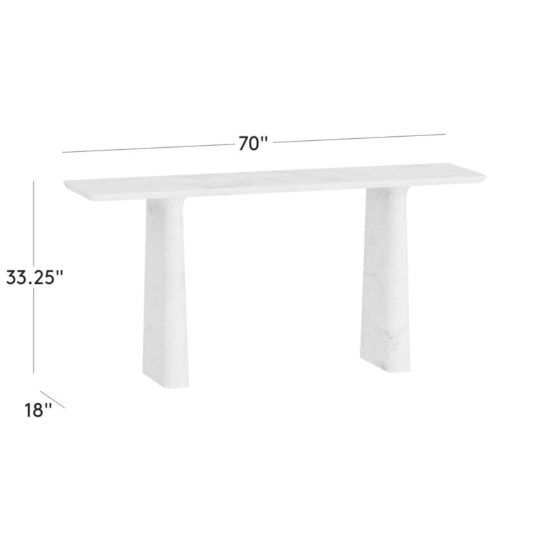 Almera 70" Whitewashed Oak Console Table