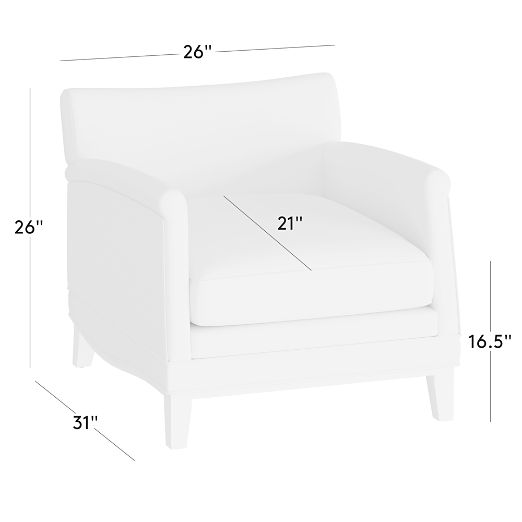 Olson Cognac Brown Velvet Accent Chair