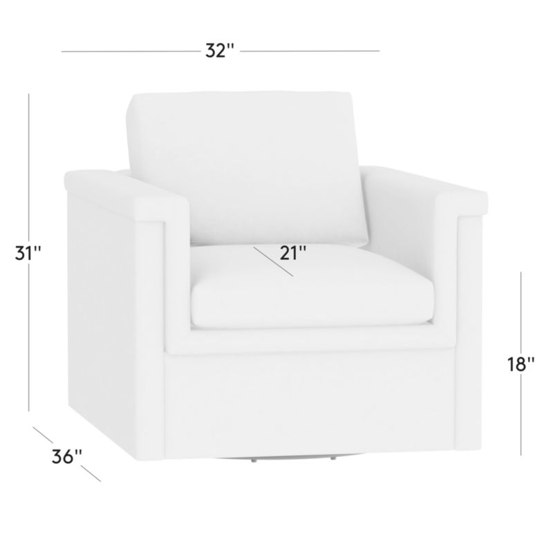 Ceva Light Blue Performance Velvet Swivel Chair