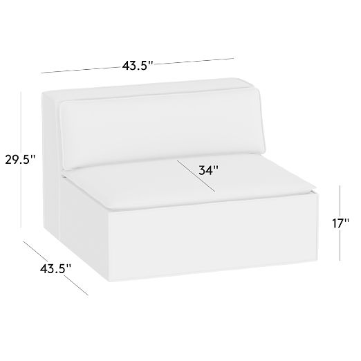 Martine Leather Armless Chair