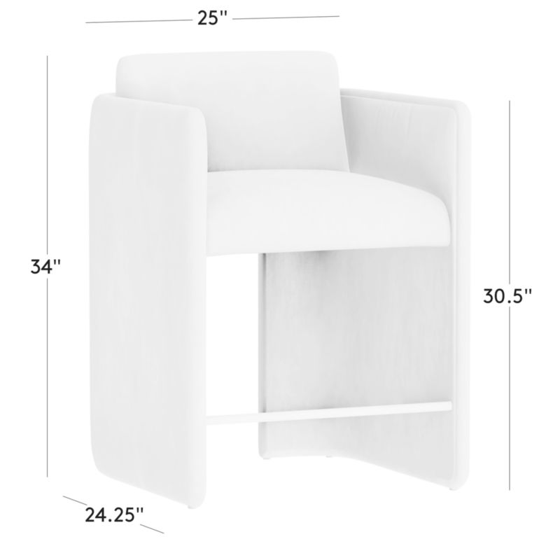 Carson Mink Velvet Counter Stool