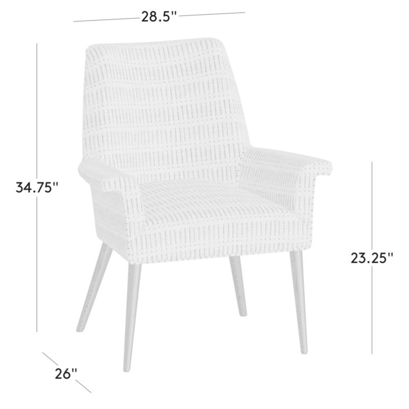 View Tub Natural and Black Woven Upholstered Dining Chair by Paul McCobb - image 2 of 9