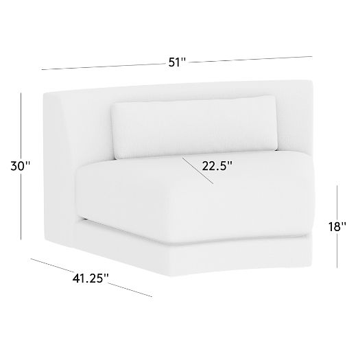 Sonora Curved Leather Armless Chair